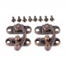 Svvtoon 2Pcs Red Copper Box Latch Hasps Lock Catch Latches Jewelry Suitcase Buckle Clip Clasp Vintage Furniture Hardware 29*33mm