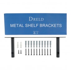 DRELD 1Pc Heavy Duty Double T-shaped Metal Wall Mounted Shelf Support Concealed Floating Angle Bracket Storage Rack Holder 300mm