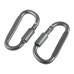 DRELD 2Pcs Outdoor Screw Lock Buckle D-Shaped Carabiners Hook Keyring Clip Camping Kits Sports Rope Buckle ISP Not for clambing