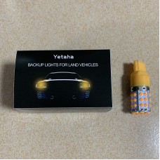 Yetaha 1Pc T20 7440 LED W21W Car Turn Signal Light Backup Lights No Hyper Flash Amber/Yellow Color 35SMD 3030 LED Canbus