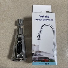 Yetaha 3 Mode Shower Head Kitchen Tap 360° Rotatable Kitchen Flush High-Pressure W/ Faucet Sprayer Tap Replacement Kitchen Button