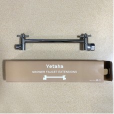 Yetaha Adjustable Copper Shower Head Faucet Extension Arm High Polished Water Point Brass Polished Extender Hardware