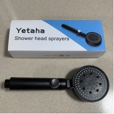 Yetaha Switchable 5-Function Shower head Sprayers One-key Stop Water Massage Silicone gel Hole Easy Cleaning Bathroom Nozzle Sprayer