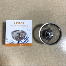 Yetaha Stainless Steel Kitchen Sink Strainer Plug Waste Drain Stopper Filter Double Tank Drain Plug Head Washbasin Sink Accessories