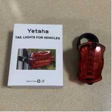 Yetaha LED Waterproof Tail Light Bicycle Taillight for Bicycle Reflector Rear Lights Bike Lamp Lantern Accessories