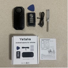 Yetaha 113dB Wireless Anti-Theft Alarm Vibration for Motorcycle Bicycle Waterproof Security Sensors Bike Alarm with Remote
