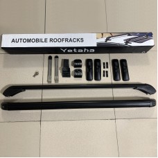 Yetaha 1 Pair Black Car Roof Rail Luggage Rack Baggage Carrier Aluminum Alloy With Antitheft Lock