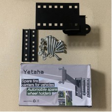 Yetaha Black Automobile Trailer Spare Tire Wheel Mount Holder Carrier for 4 & 5 lugs
