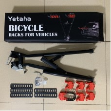 Yetaha 3 Bikes Carrier Rack Steel V-Rack Trunk Mount Bicycle Car Rack Holder Stand SUV Rear Rack