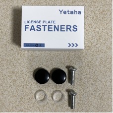 Yetaha Car License Plate Fasteners Frame Shield Screw Cap Cover Screw Nut Cap + Bolt for Car Truck Motorcycle