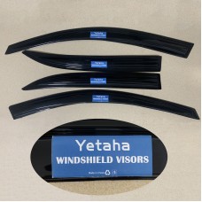 Yetaha 1Set Smoke Windshield Visors For TOYOTA VIOS YARIS 2008-2013 Vent Sun Deflectors Guard Accessories