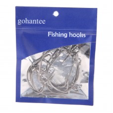 Gohantee 10Pcs/lot Wide Gap Worm Fishing Hook Jig Crank Offset High Carbon Steel Hook Barbed Fishhook For Soft Worm Bait Accessories
