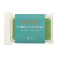 Gohantee Green Fly Fishing Bait Storage Box Bait Boxes Transparent Flip Fish Tackle Box Durable Outdoor Carp Fishing Accessories