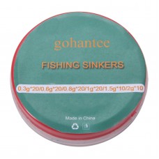 Gohantee 100pcs/box Round split shot fishing weights Removable Fishing Sinkers Fishing Jig rig Accessories Equipment
